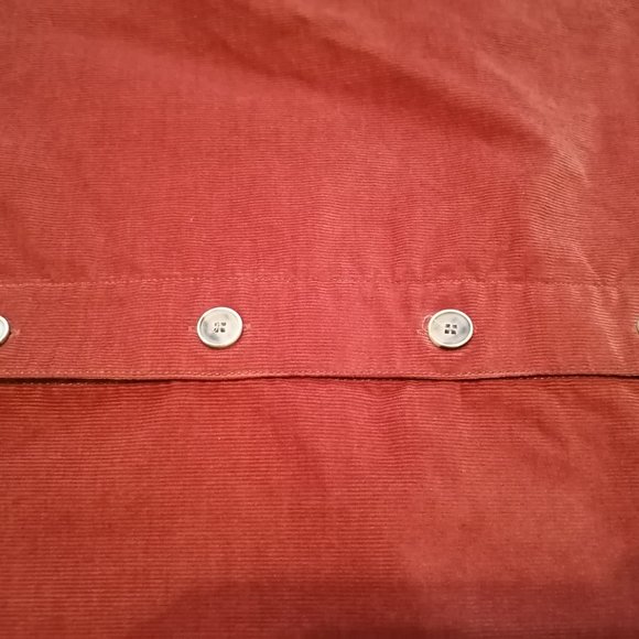 Burnt orange corduroy button-up skirt - Picture 3 of 7